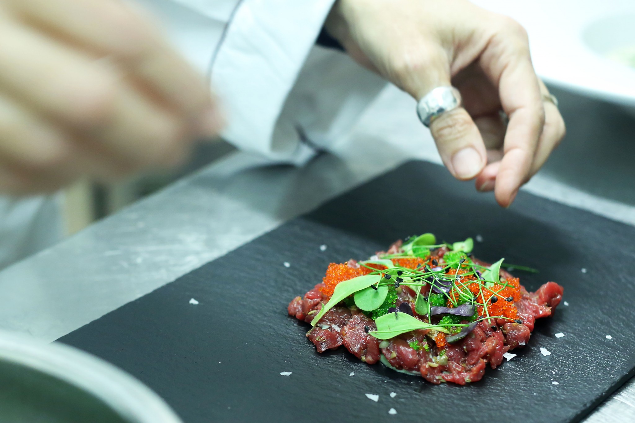 Roma, 5 Marzo, 2013: Cristina Bowerman nel ristorante 'Glass'   in Vicolo del Cinque a Trastevere 
Foto: ©Franco Origlia