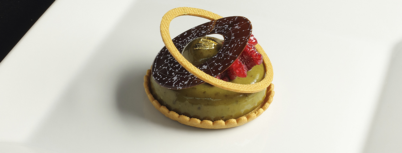 Realizzazione e degustazione della Tarte al pistacchio “Costellazione” vincitrice del mondiale Pastry Queen 2018